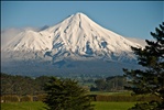 Mt. Taranaki from the Ngaere bridge, 10 August 2008